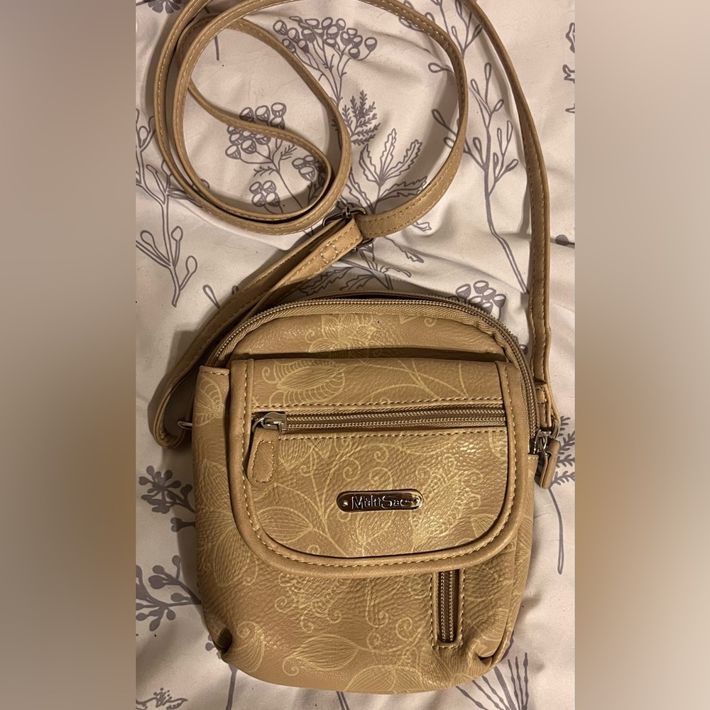 Multi Sac Beige Cross Body Bag